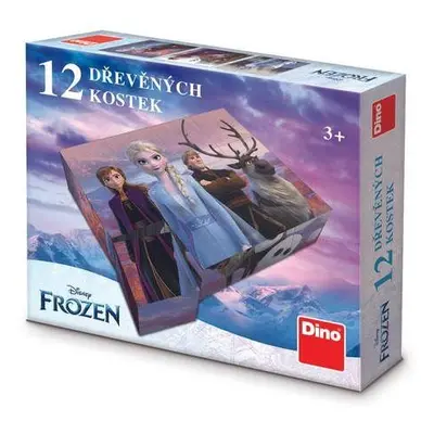 Dřevěné kostky Dino Frozen II