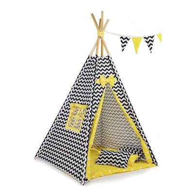 Dětský stan BabyTýpka teepee Chevron yellow