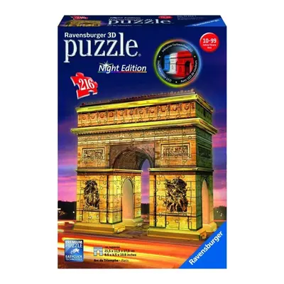 3D puzzle Ravensburger 3D 125227 Vítězný oblouk (Noční edice)