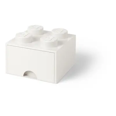 Úložný box LEGO Úložný box 4 s šuplíkem - bílá