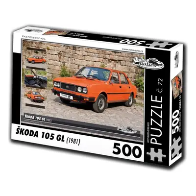 Puzzle Retro-auta Puzzle č. 72 Škoda 105 GL (1981) 500 dílků