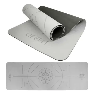 Podložka na jógu LIFEFIT YOGA MAT RELAX DUO, 183x58x0,6cm, černá