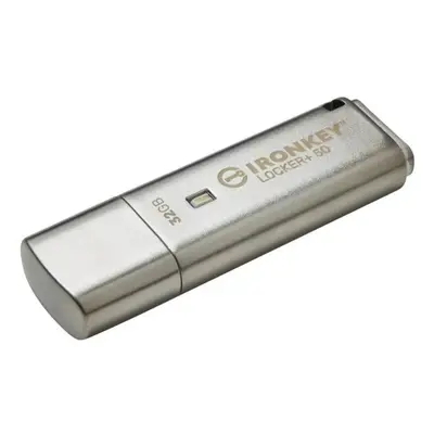 Kingston IronKey Locker+ 50/32GB/145MBps/USB 3.1/USB-A/Stříbrná