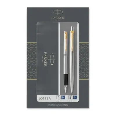 Sada psacích potřeb PARKER Jotter Stainless Steel GT Duo Set