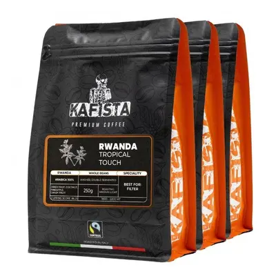 Káva Kafista výběrová káva Rwanda Tropical Touch, 3 x 250 g