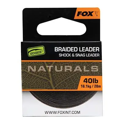 FOX Šňůrka Naturals Braided Leader 20m 40lb 18,1kg