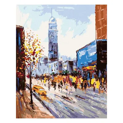 Malování podle čísel Všední den v New Yorku, 80x100 cm, bez rámu a bez vypnutí plátna