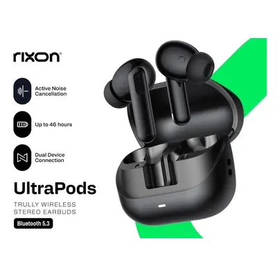 Bezdrátová sluchátka Rixon UltraPods, černá