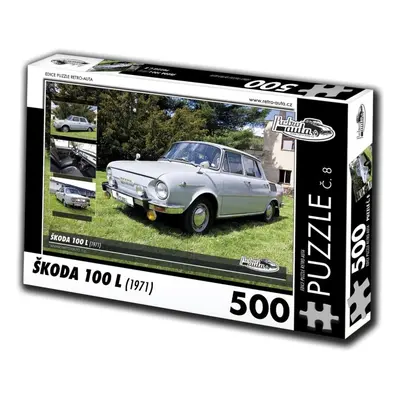 Puzzle Retro-auta Puzzle č. 8 Škoda 100 L (1971) 500 dílků