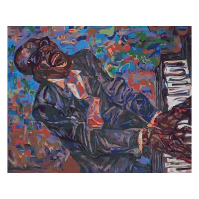 Malování podle čísel Jazzman Ray Charles, 80x100 cm, bez rámu a bez vypnutí plátna