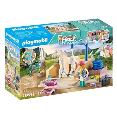 Stavebnice Playmobil 71354 Isabella & Lioness mycí box