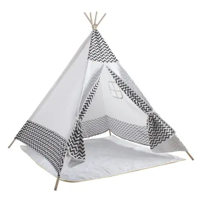 Dětský stan Aga4Kids Dětské Teepee ZigZag Bílý