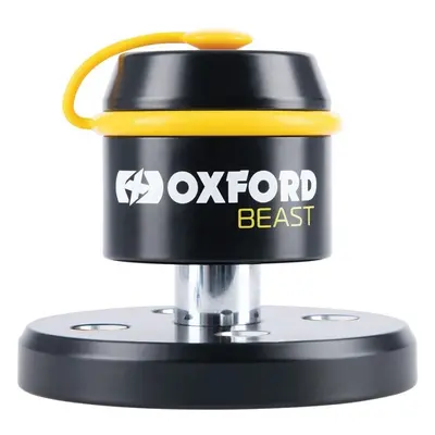 Zámek na kolo OXFORD zámek s integrovanou podlahovou kotvou BEAST FLOOR LOCK, (černá/žlutá)