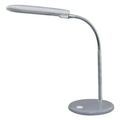 Stolní lampa LED stolní lampička s vypínačem BAZ 5W/230V/4000K/340Lm/120°/IP20, šedá