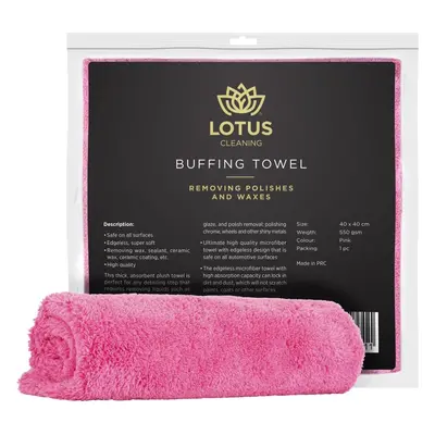 Mikrovláknová utěrka Lotus Pink Buffing Towel 550gsm