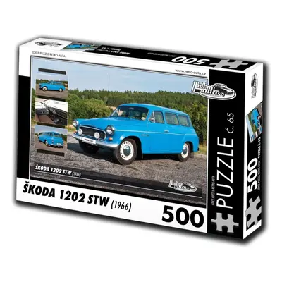 Puzzle Retro-auta Puzzle č. 65 Škoda 1202 STW (1966) 500 dílků