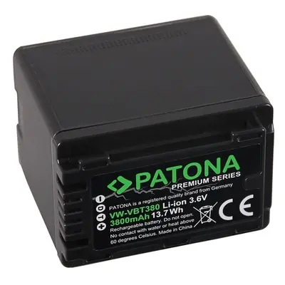 Baterie pro kameru PATONA pro Panasonic VW-VBT380 3800mAh/3,6V/13,7Wh Li-Ion Premium