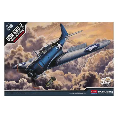 Plastikový model Model Kit letadlo 12335 - USN SBD-2 "Midway"