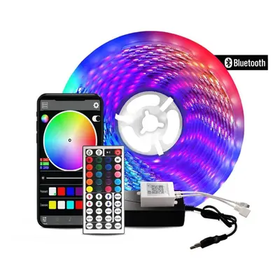 LED pásek Aga Bluetooth RGB LED pásek 5m + ovladač + zdroj