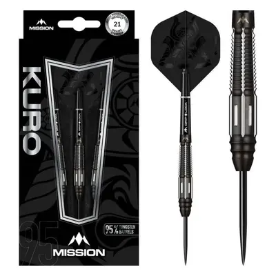 Šipky Šipky Mission steel Kuro M4 21g, black, 95% wolfram