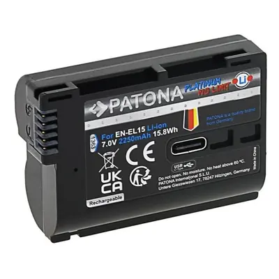 Baterie pro fotoaparát PATONA baterie pro Nikon EN-EL15C 2600mAh Li-Ion Platinum USB-C nabíjení