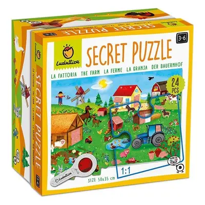 Puzzle Ludattica - Secret Puzzle s lupou, Farma