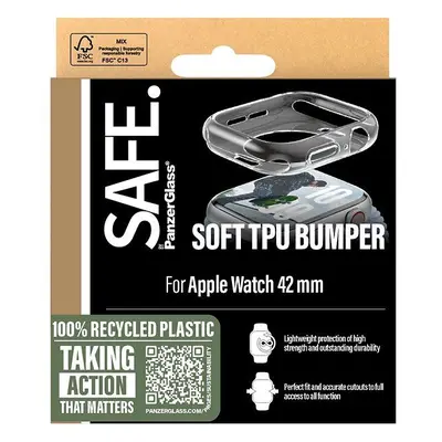 Ochranný kryt na hodinky PanzerGlass SAFE Apple Watch 10 42mm bumper čirý rámeček