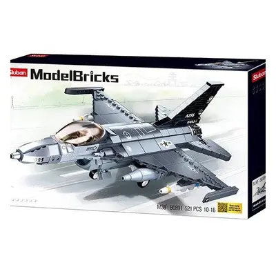 Stavebnice Sluban Army Model Bricks M38-B0891 Falcon Stíhačka