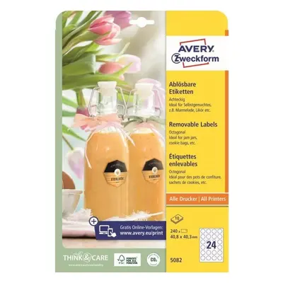 Etikety Avery Zweckform 5082 Osmihranné samolepící etikety