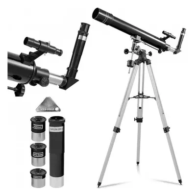 Teleskop Uniprodo astronomický refraktor pro pozorování měsíce a planet, průměr 900 mm. 80 mm