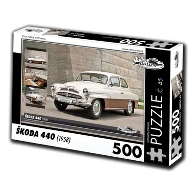 Puzzle Retro-auta Puzzle č. 45 Škoda 440 (1958) 500 dílků