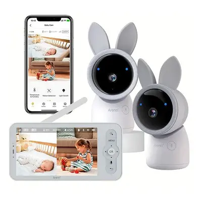 IP kamera ARENTI 3MP/2K Wi-Fi Video Baby Monitor Kit with dual cameras and LCD Screen