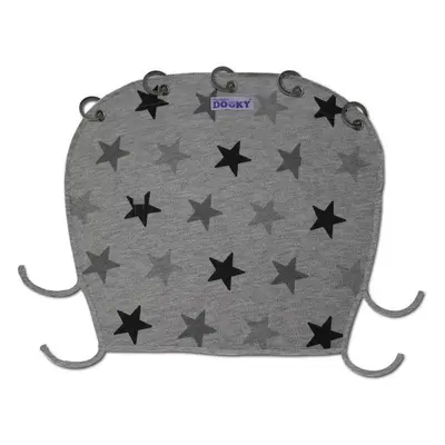 Sluneční clona na kočárek Dooky univerzální clona Design Grey Stars