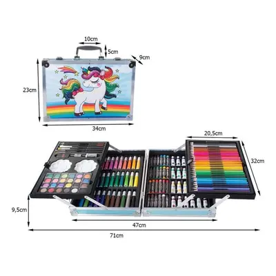 Výtvarné potřeby Verk 18229 Velká sada v kufříku pro malé malíře 145 ks modrá