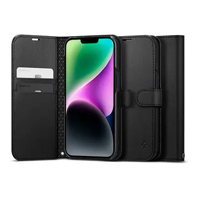 Kryt na mobil Spigen Wallet S Black iPhone 14