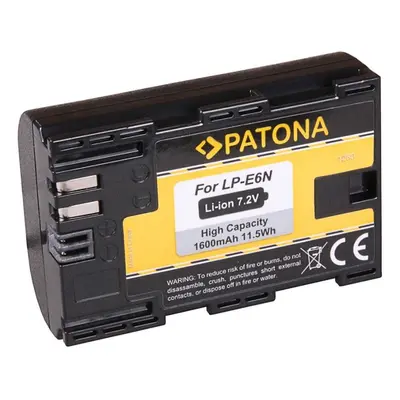 Baterie pro fotoaparát PATONA pro Canon LP-E6/LP-E6N 1600mAh Li-Ion 7,2V