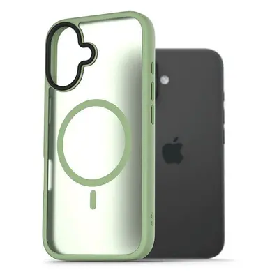 Kryt na mobil AlzaGuard Matte Case Compatible with Magsafe pro iPhone 16 zelený