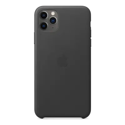 Kryt na mobil Apple iPhone 11 Pro Max Kožený kryt černý