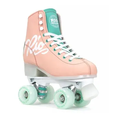 Kolečkové brusle Rio - Roller Script Peach/Green 39,5