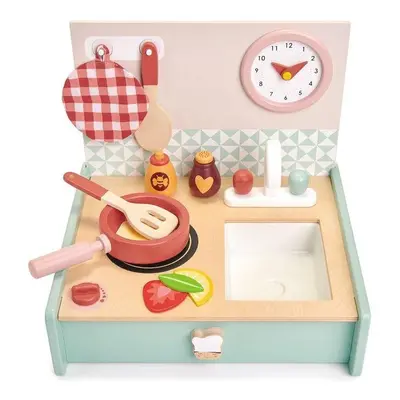 Dětská kuchyňka Tender Leaf Dřevěná dětská mini kuchyňka Mini Chef Kitchenette