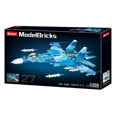 Stavebnice Sluban Model Bricks M38-B0985 Stíhací letoun Su-27 2v1