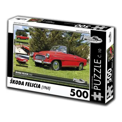 Puzzle Retro-auta Puzzle č. 10 Škoda Felicia (1960) 500 dílků