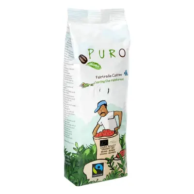 Káva Puro Zrnková káva Fairtrade BIO DARK ROAST 100% Arabica 250g