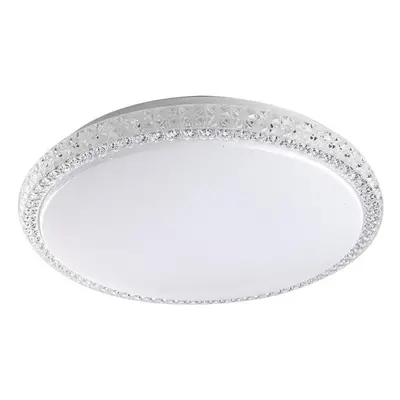 Prezent 71313 LED stropní svítidlo Ambia 1x36W | 4000lm | 4000K - bílá, křišťál