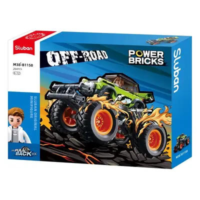 Stavebnice Sluban Power Bricks M38-B1158 Natahovací Zelený Off-Road BKI