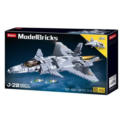 Stavebnice Sluban Model Bricks M38-B0931 Stíhací letoun J-20 Mighty Dragon 2v1