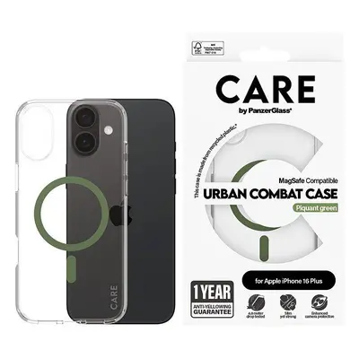 Kryt na mobil PanzerGlass CARE kryt Apple iPhone 16 Plus MagSafe Urban Combat čirý/zelený