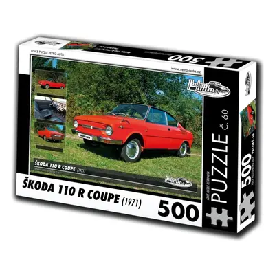 Puzzle Retro-auta Puzzle č. 60 Škoda 110 R Coupe (1971) 500 dílků