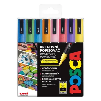 POSCA akrylový popisovač PC-3M sada třpytivých barev 8 kusů