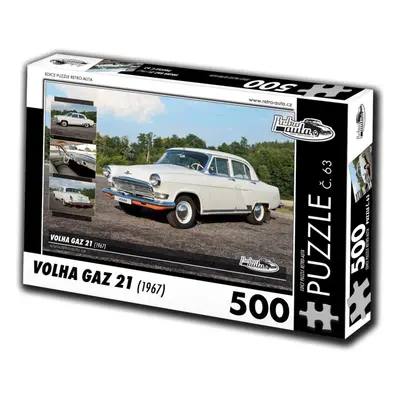 Puzzle Retro-auta Puzzle č. 63 Volha GAZ 21 (1967) 500 dílků